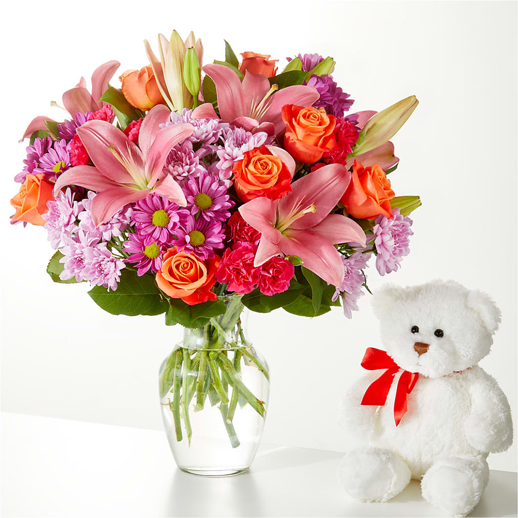 One and Only Bouquet and Bear Bundle – Luxesse Roses, Herriman UT