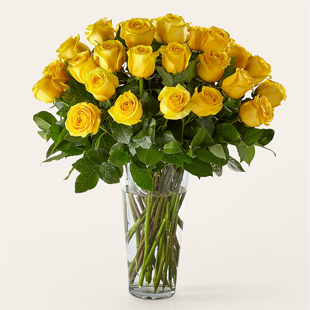 Long Stem Yellow Rose Bouquet – Luxesse Roses, Herriman UT