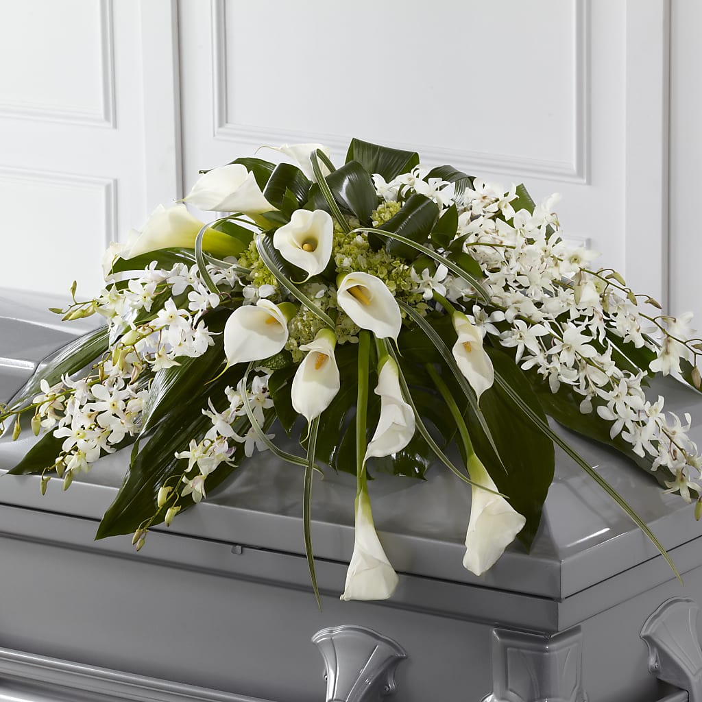 Angel Wings Casket Spray – Luxesse Roses, Herriman UT