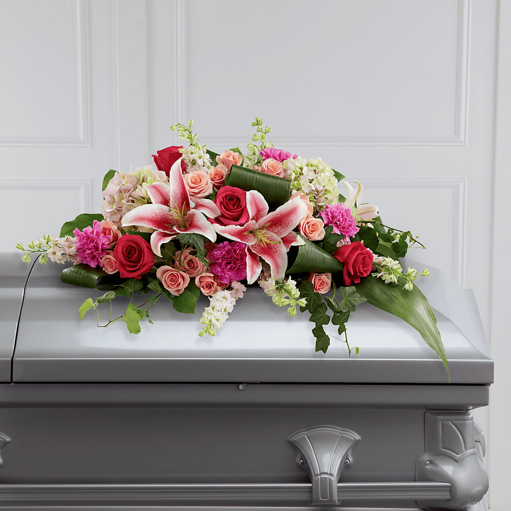 Splendid Grace Casket Spray – Luxesse Roses, Herriman UT