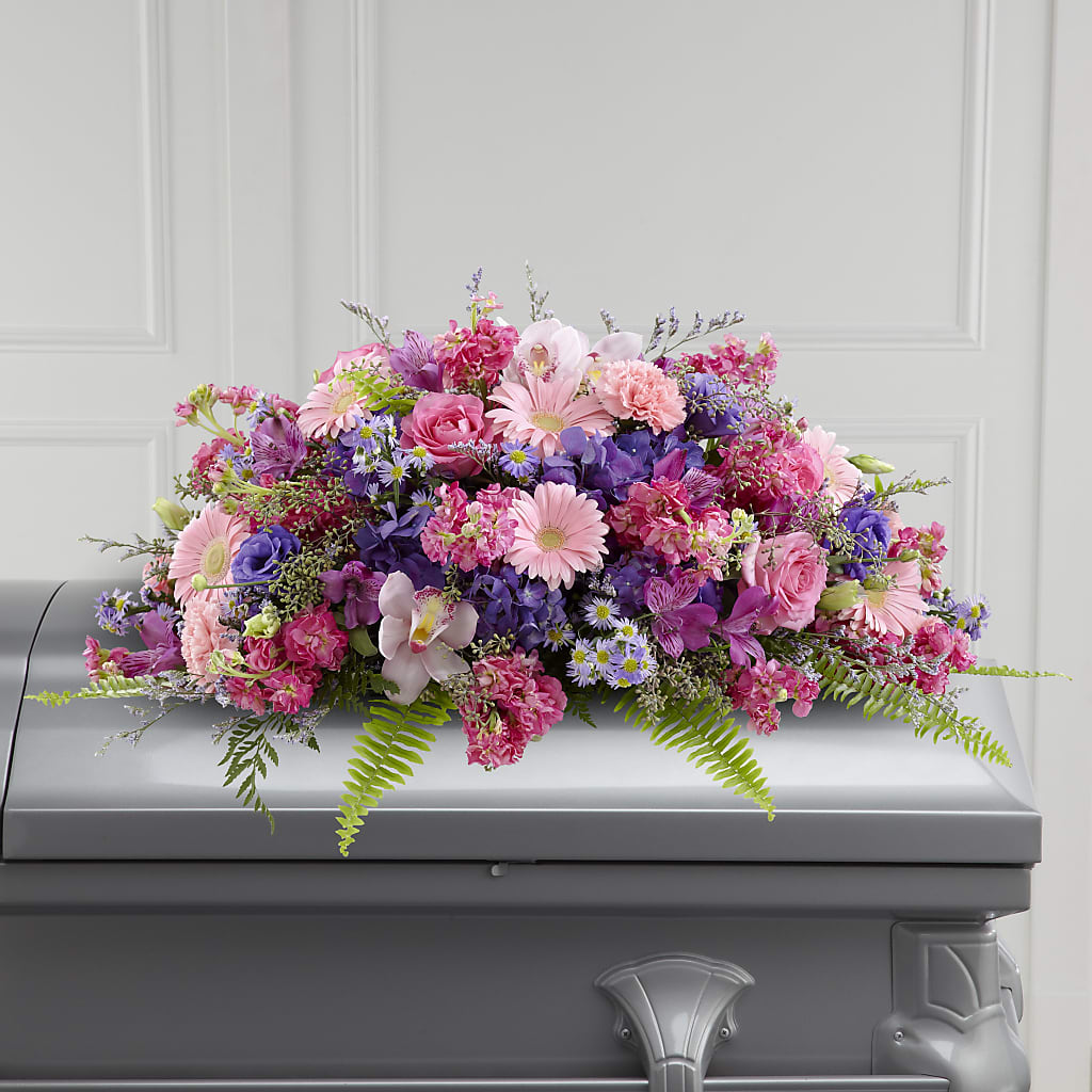 Glorious Garden Casket Spray – Luxesse Roses, Herriman UT