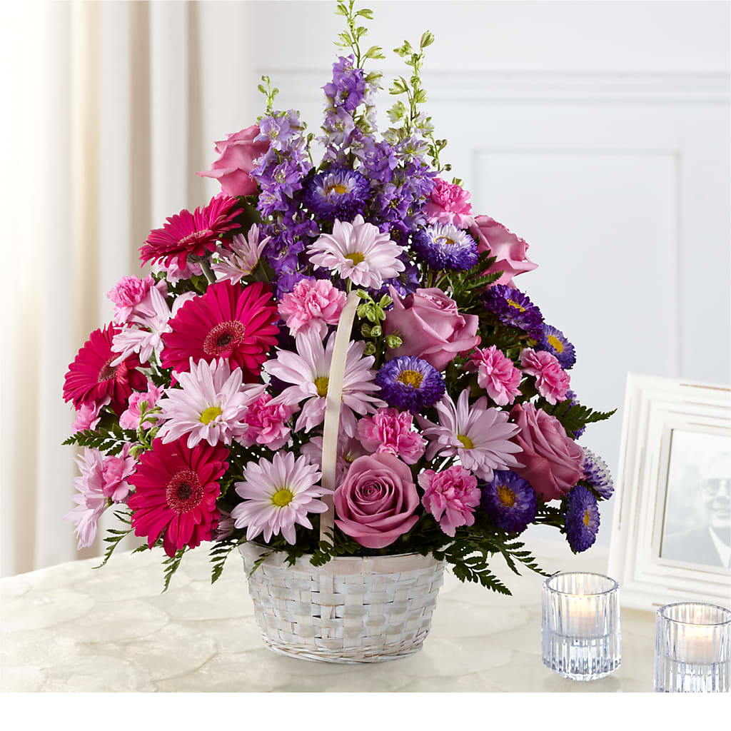 Pastel Peace Basket – Luxesse Roses, Herriman UT