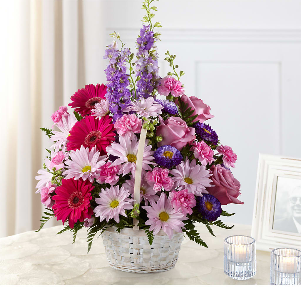 Pastel Peace Basket – Luxesse Roses, Herriman UT