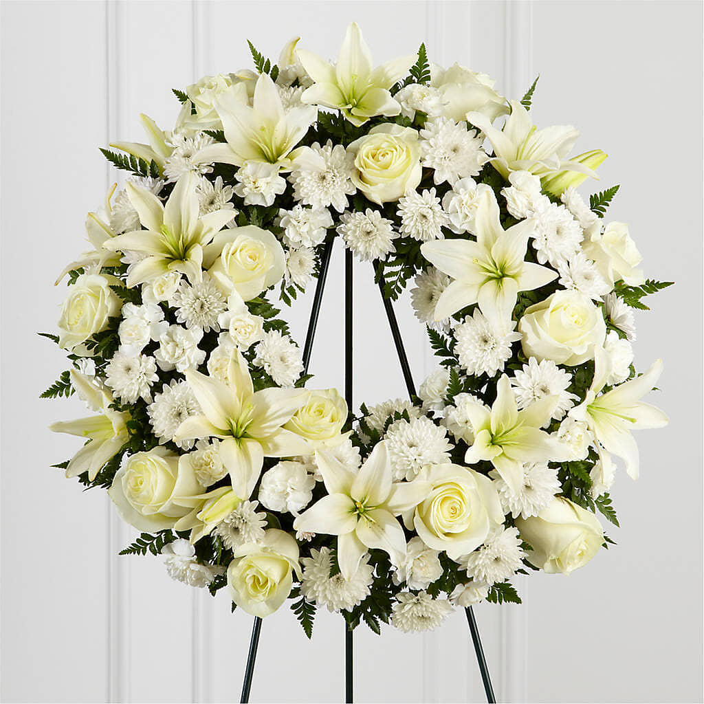 Treasured Tribute Wreath – Luxesse Roses, Herriman UT