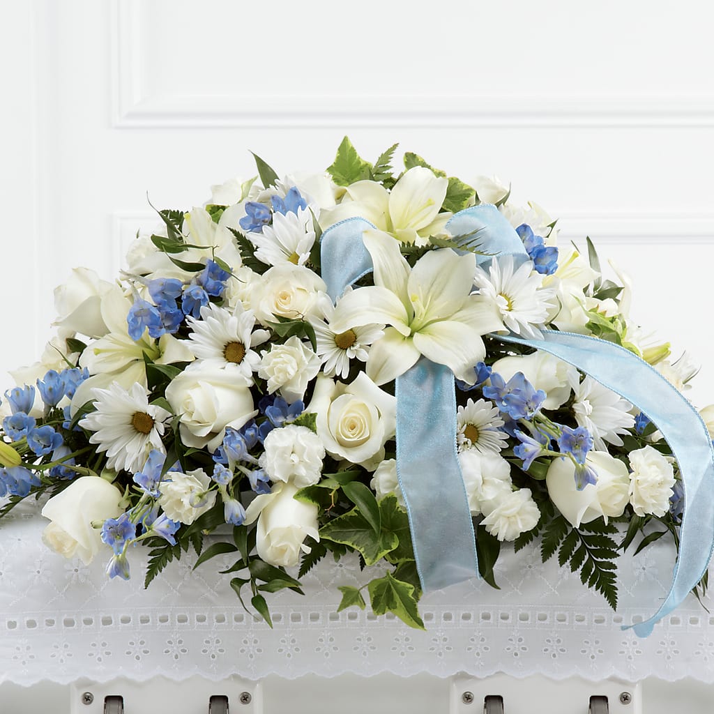 Tender Treasure Casket Spray – Luxesse Roses, Herriman UT