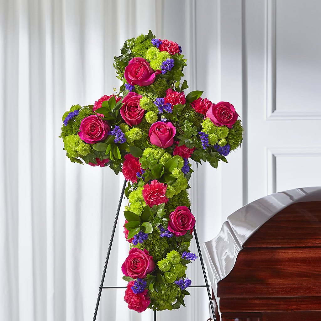 Tribute Rose Floral Cross – Luxesse Roses, Herriman UT