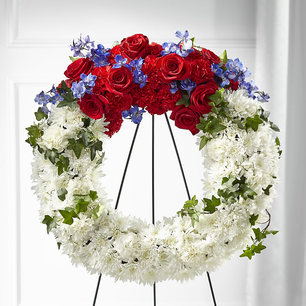 Patriotic Passion Wreath – Luxesse Roses, Herriman UT