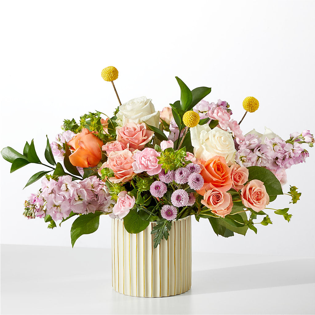French Market Bouquet with Ivory Vase – Luxesse Roses, Herriman UT