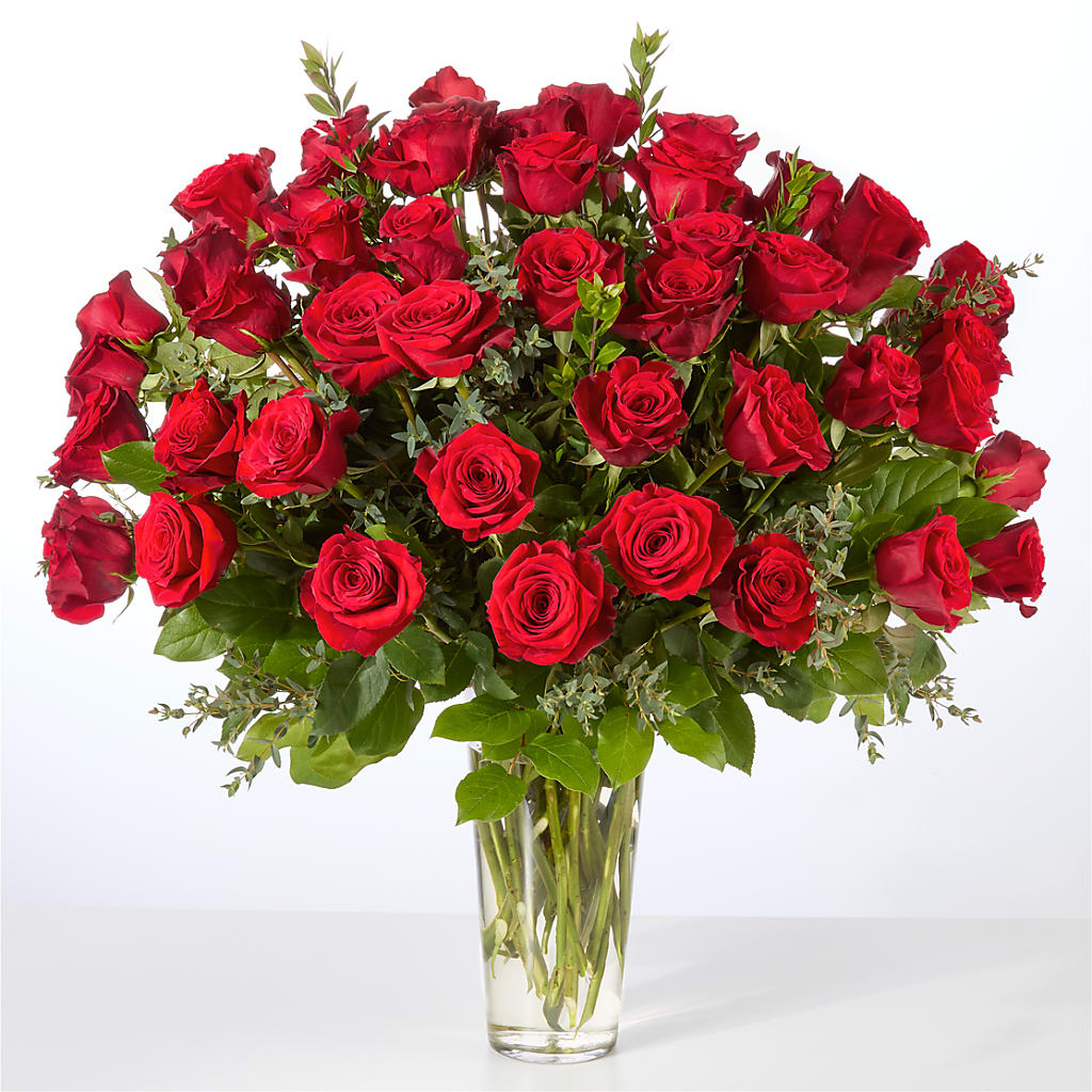 Forever Yours Fifty Stem Red Rose Bouquet – Luxesse Roses, Herriman UT