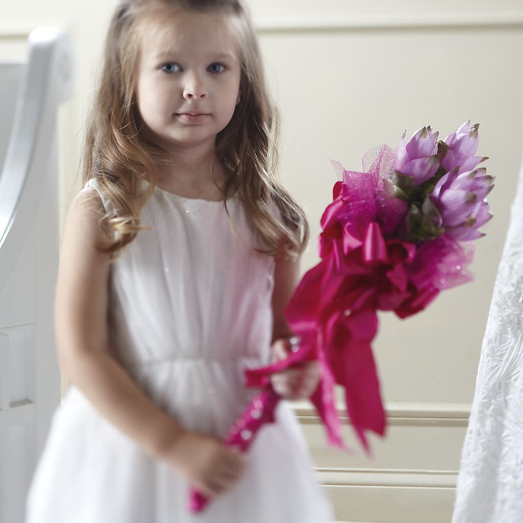 Sparkle Pink Flower Girl Bouquet – Luxesse Roses, Herriman UT