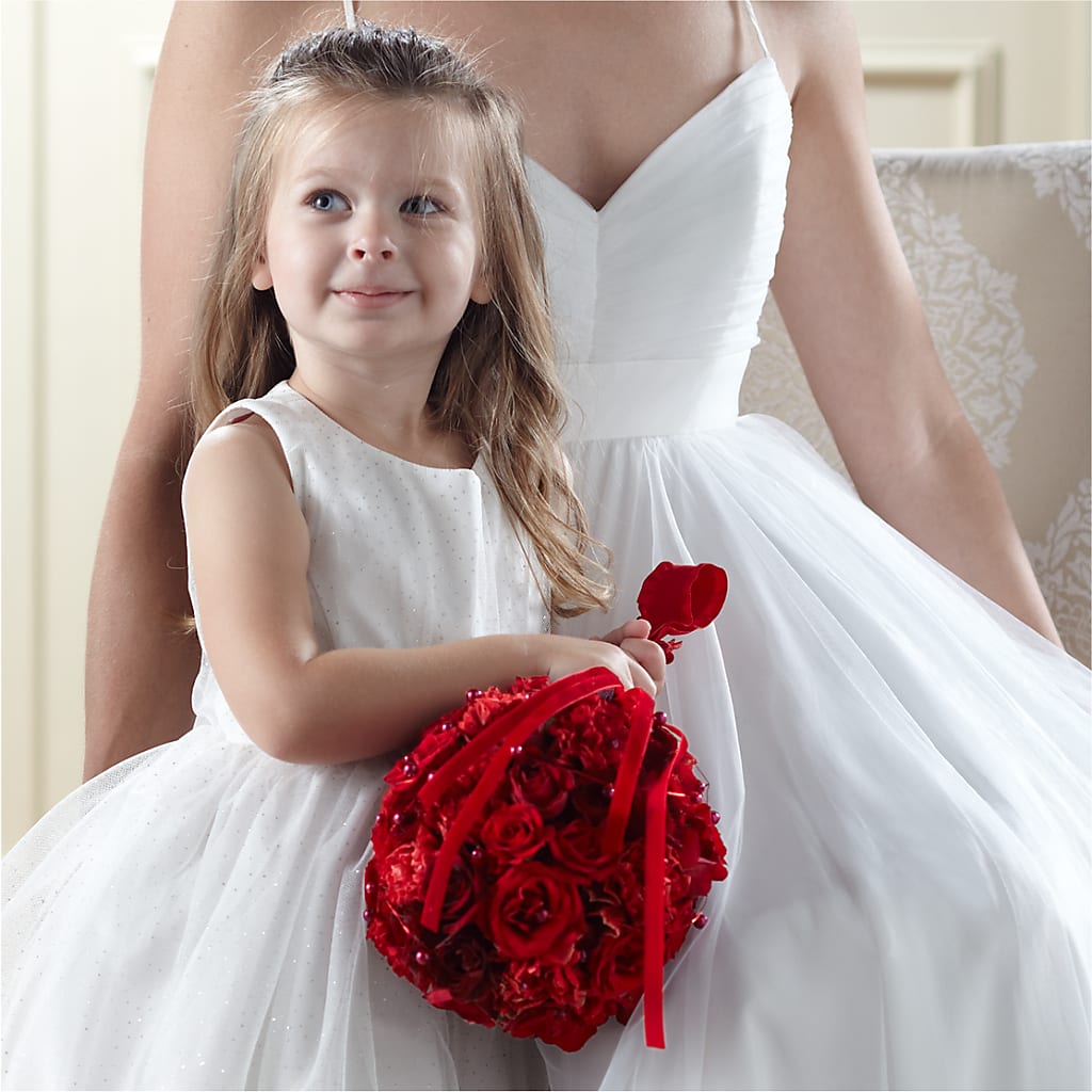 Pure at Heart Flower Girl Arrangement – Luxesse Roses, Herriman UT