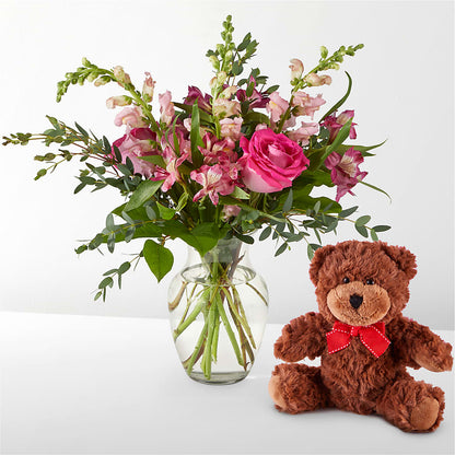 Happily Ever After Bouquet & Bear Set –  Luxesse Roses, Herriman UT