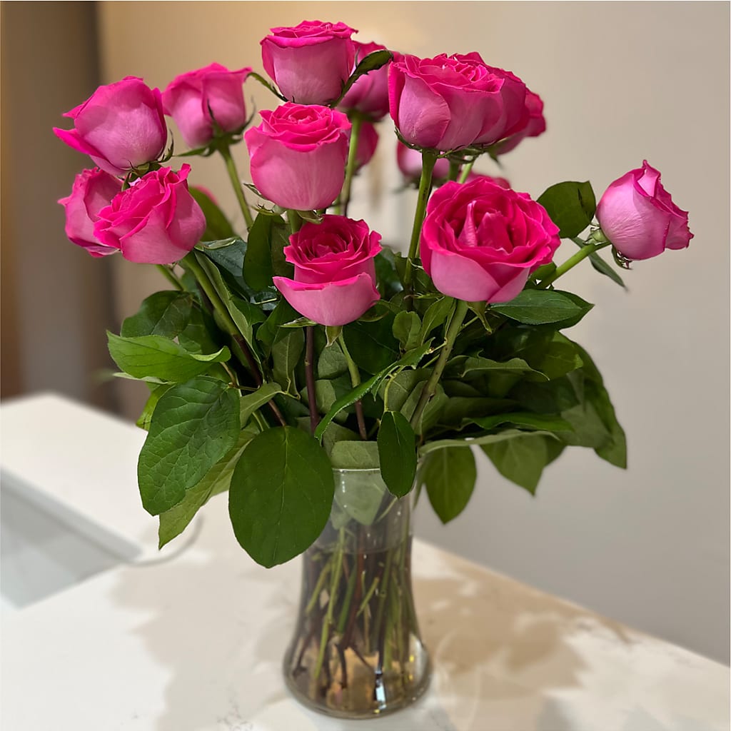 Long Stem Pink Rose Bouquet –  Luxesse Roses, Herriman UT