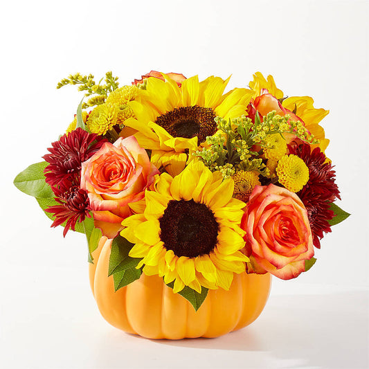Golden Gourd Pumpkin Bouquet –  Luxesse Roses, Herriman UT