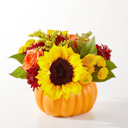 Golden Gourd Pumpkin Bouquet –  Luxesse Roses, Herriman UT