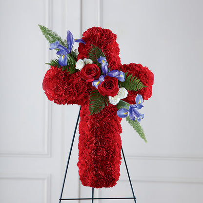 Faithful Hero Floral Cross –  Luxesse Roses, Herriman UT