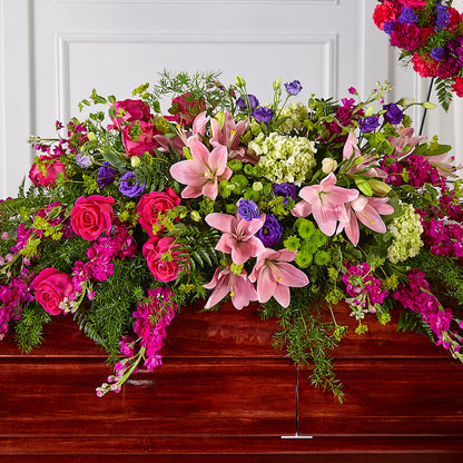 Radiant Tribute Casket Spray –  Luxesse Roses, Herriman UT