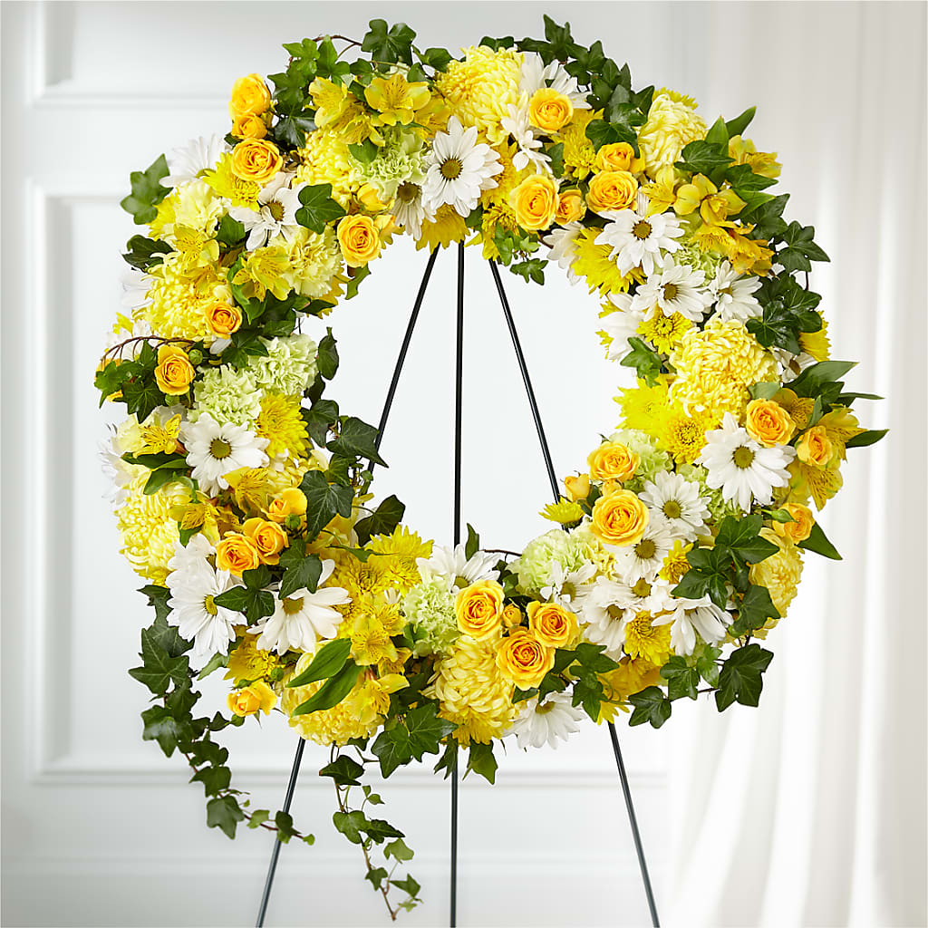 Golden Remembrance Wreath –  Luxesse Roses, Herriman UT