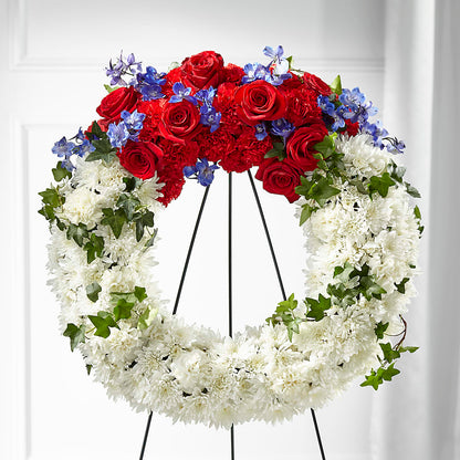 Patriotic Passion Wreath –  Luxesse Roses, Herriman UT