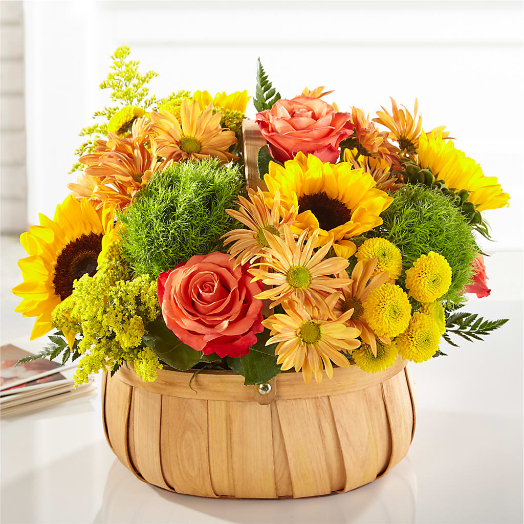 Harvest Sunflower Basket –  Luxesse Roses, Herriman UT