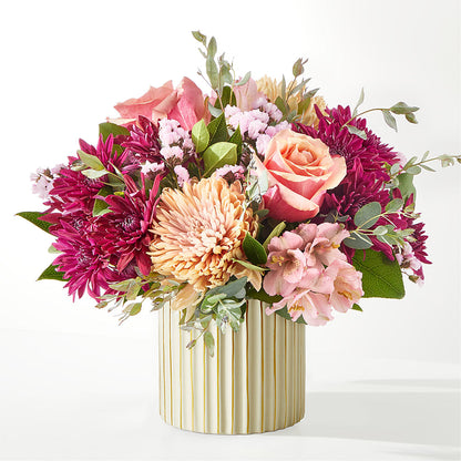 Berry Cobbler Bouquet with Ivory Vase –  Luxesse Roses, Herriman UT
