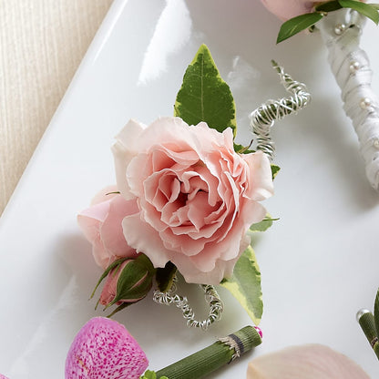 Pink Spray Rose Boutonniere –  Luxesse Roses, Herriman UT
