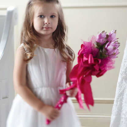 Sparkle Pink Flower Girl Bouquet –  Luxesse Roses, Herriman UT