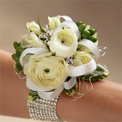 White Wedding Corsage –  Luxesse Roses, Herriman UT